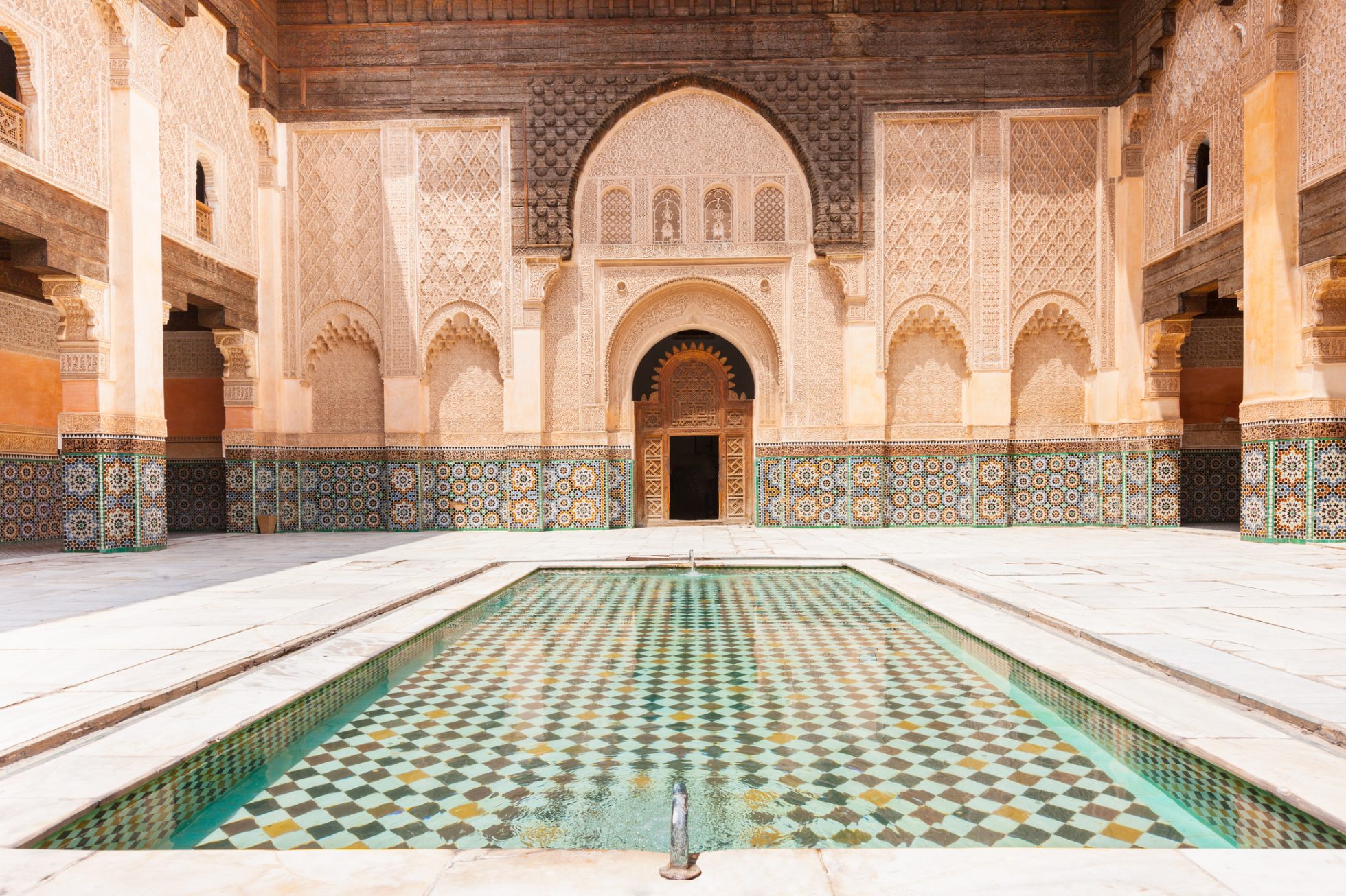 Ali Ben Youssef Madrasa building in Marrakech.