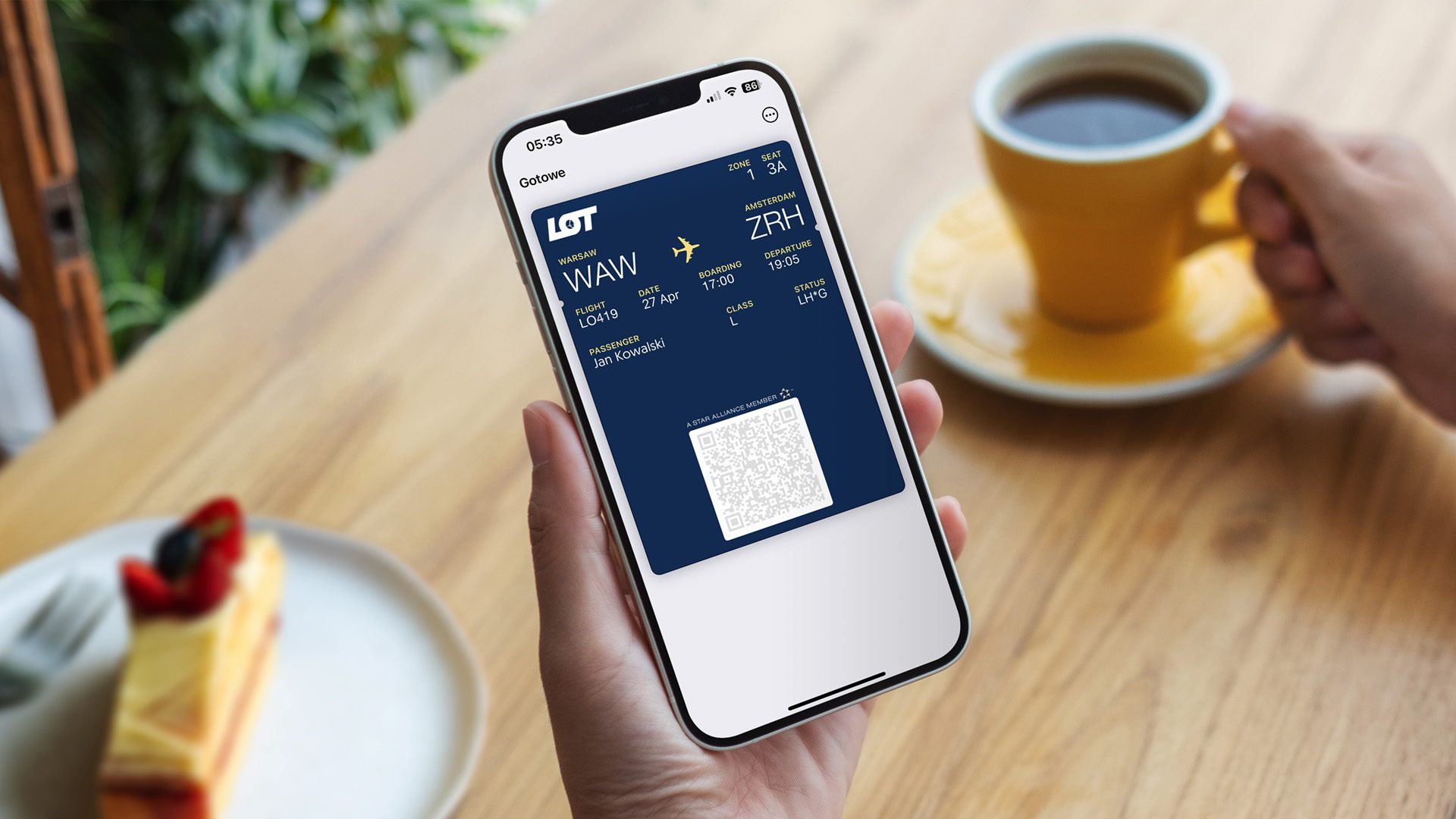 LOT mobile boarding pass