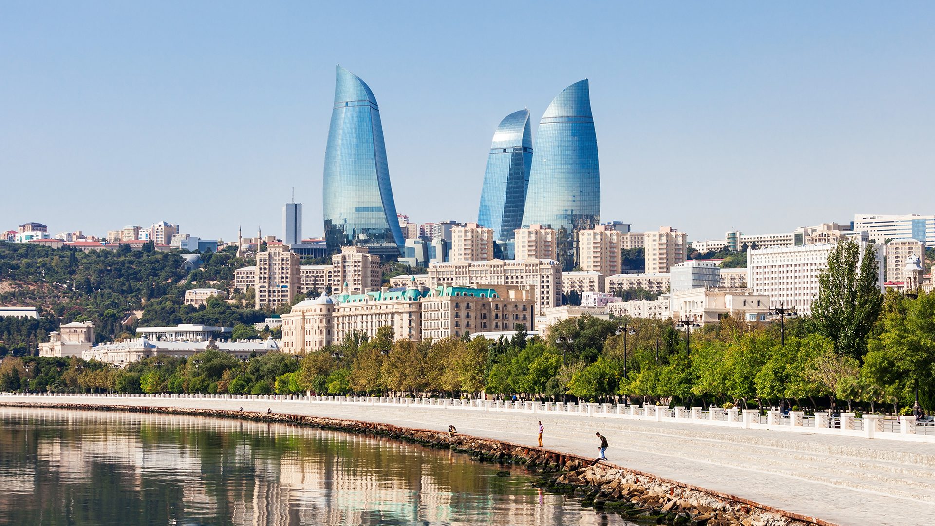 Panorama of Baku on a sunny day