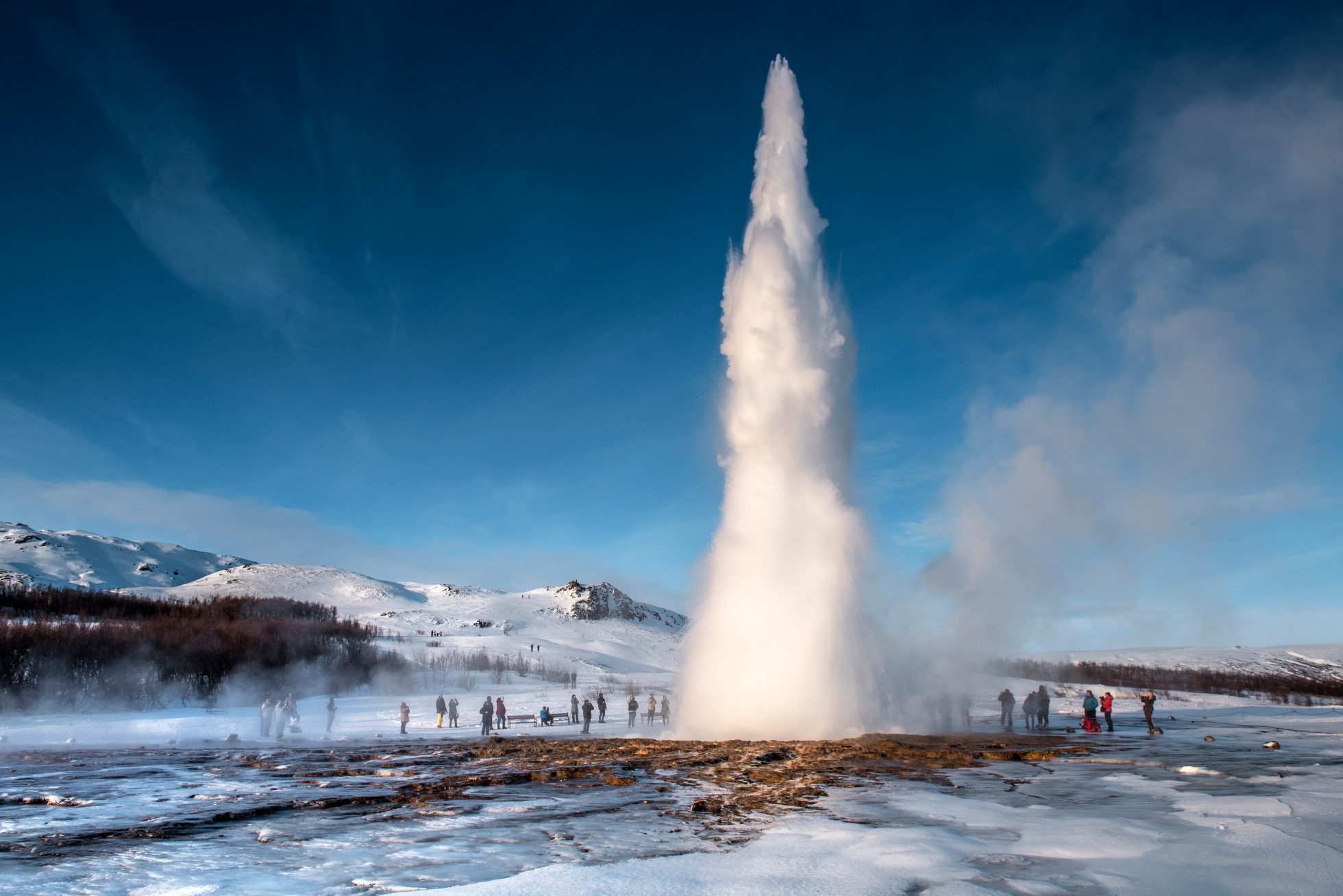 The erupting Great Geyser