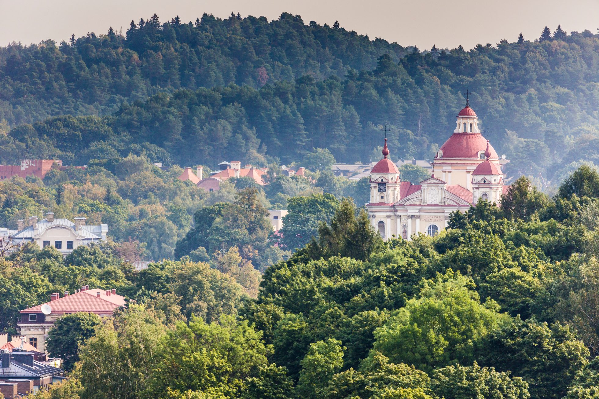 church in Vilnius on a hill