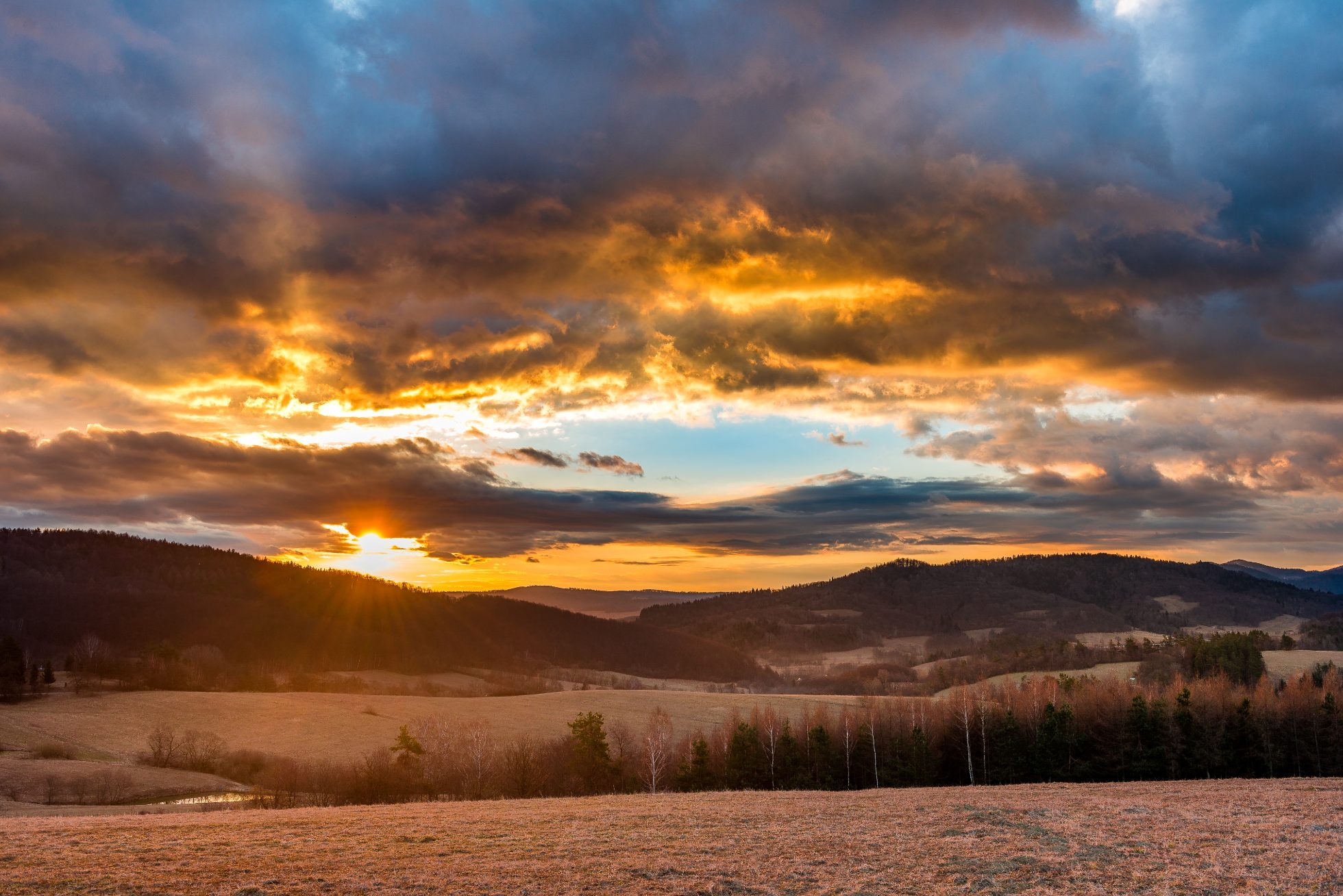 Wild area. Bieszczady Mountains, Carpathian.