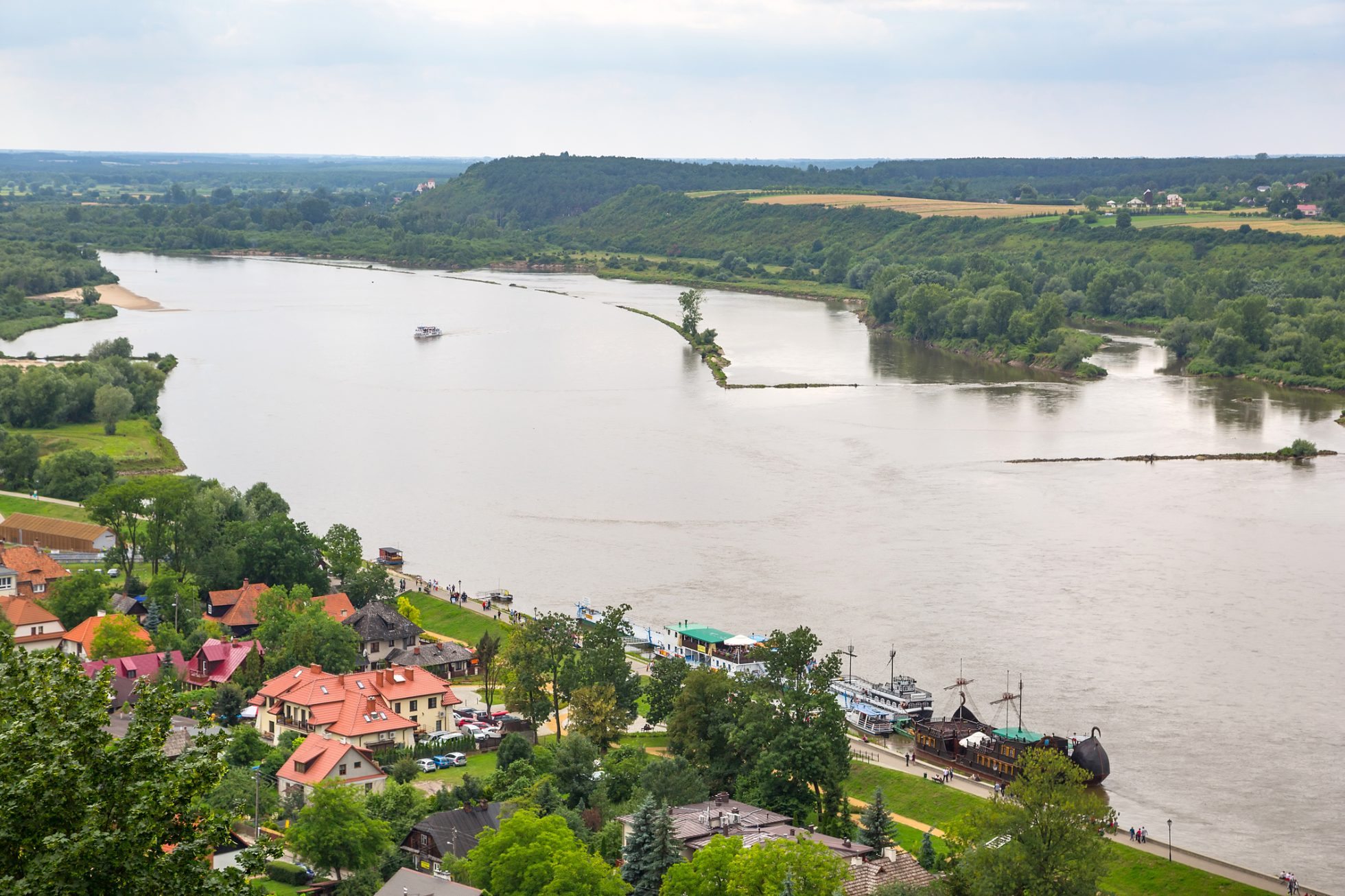 Widok na rzekę w Kazimierzu Dolnym