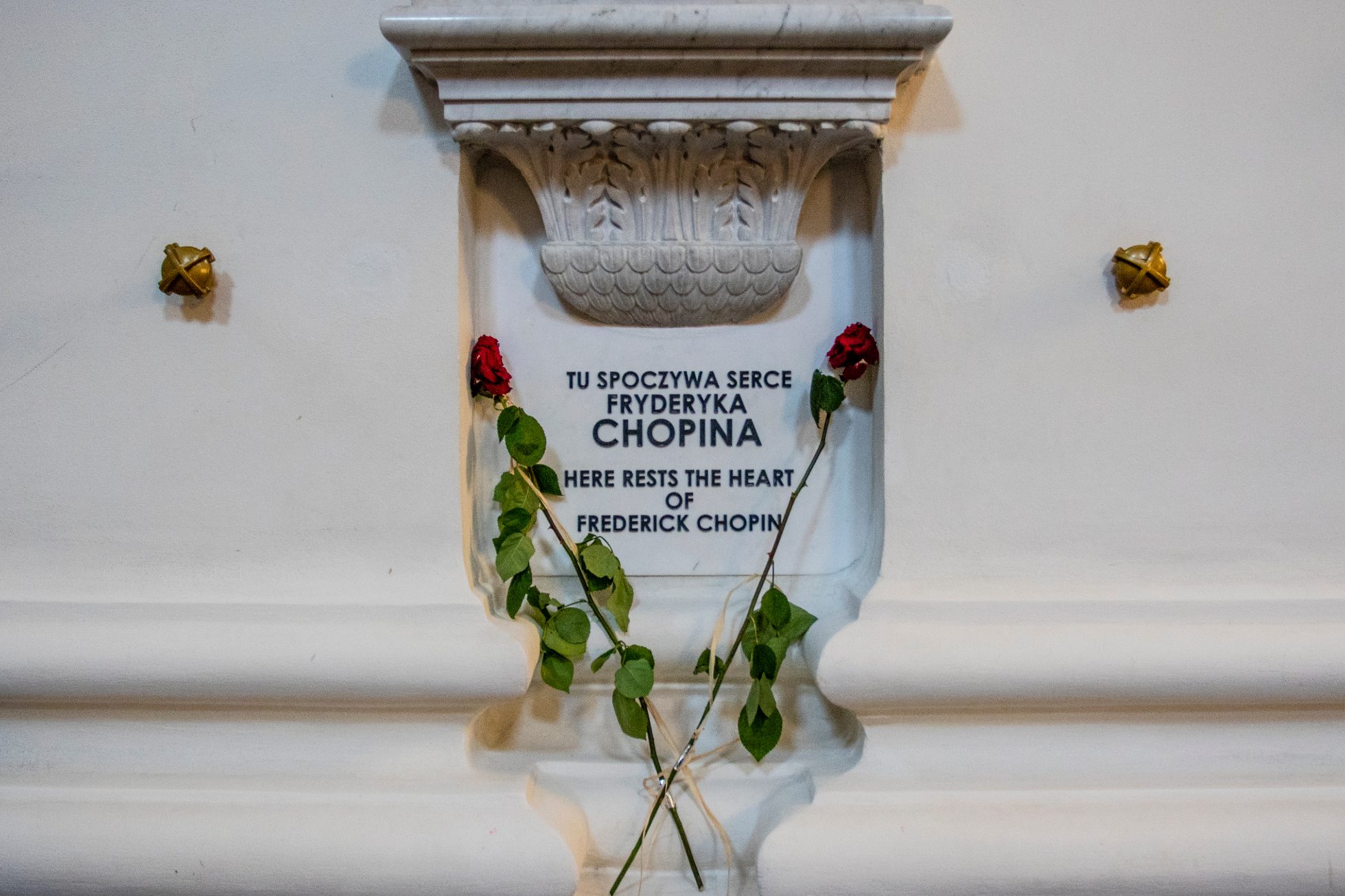 Chopin's heart in a church in Poland