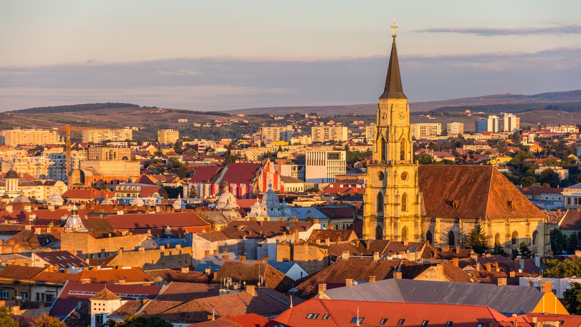 View of Saint Michael's Church in Cluj-Napoca, Romania