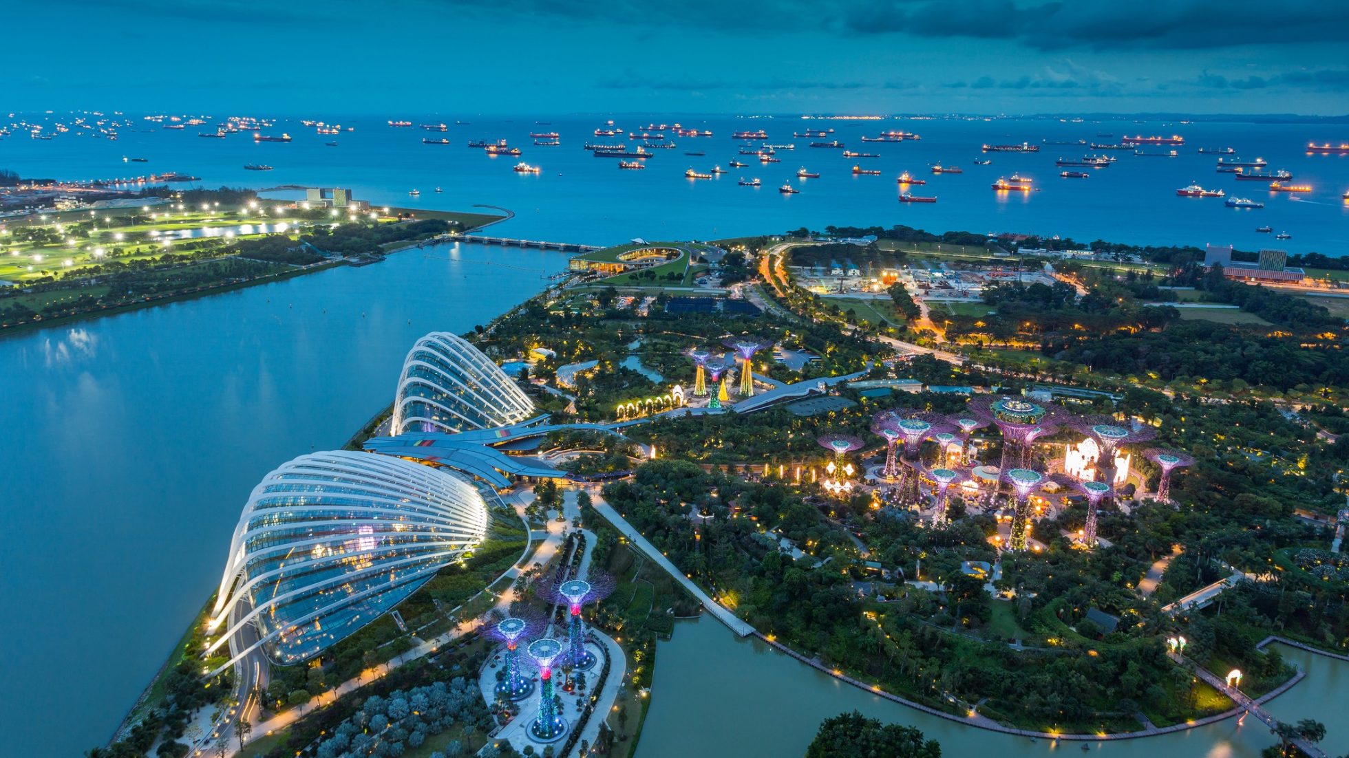 A view of the bay in Singapore