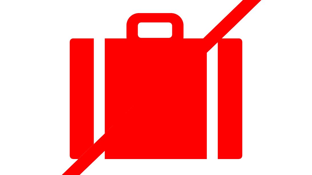 Red hand luggage - goods prohibited in hand luggage