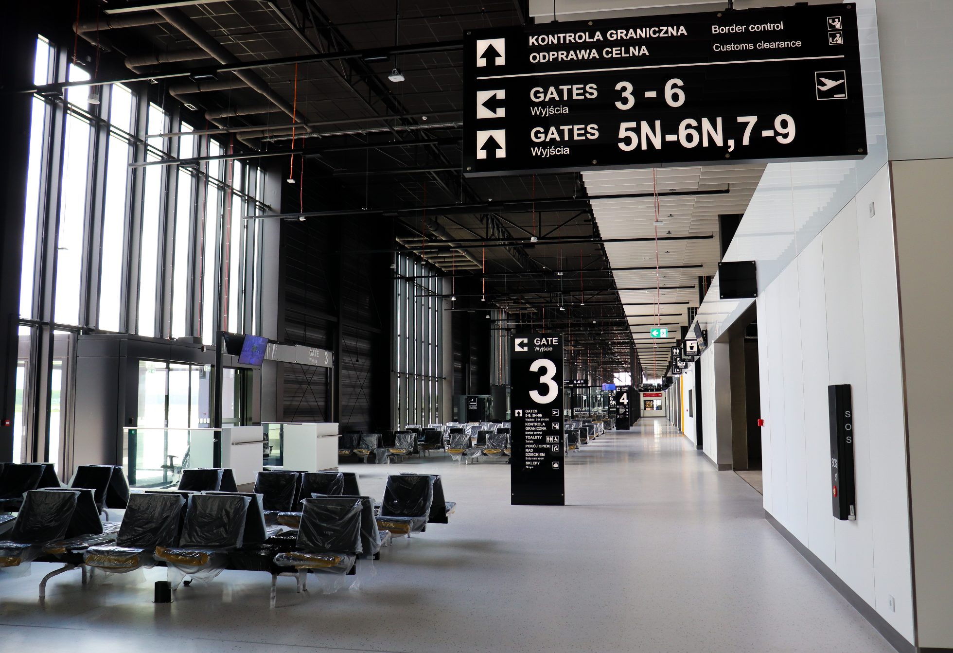 Gate at the airport in Radom