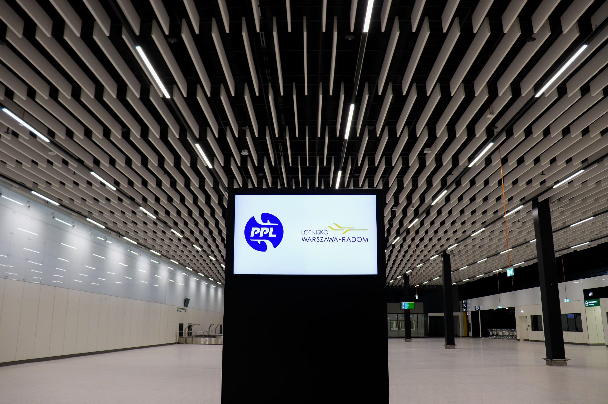 Luggage collection hall at the airport in Radom
