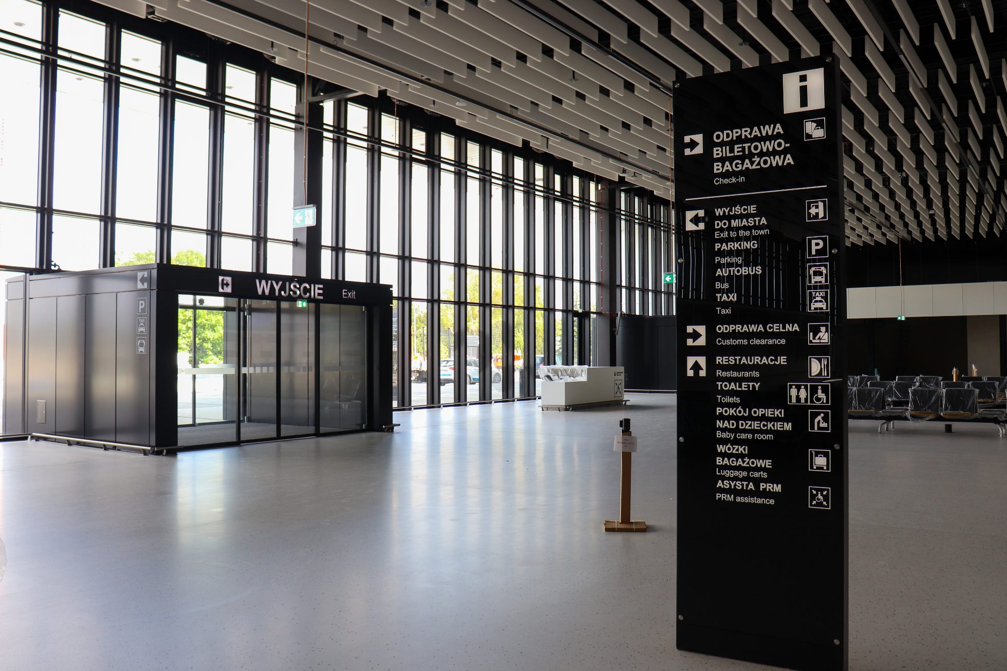 Departure Hall at the airport in Radom