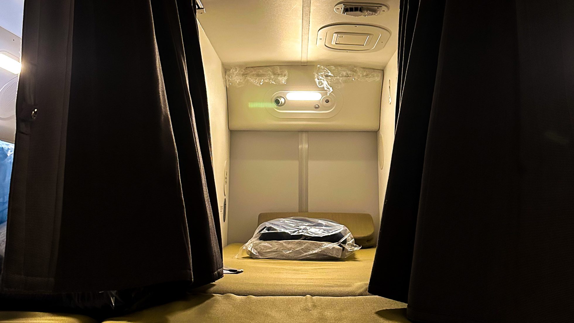 Crew Rest Area - a resting place for the crew on board the Dreamliner