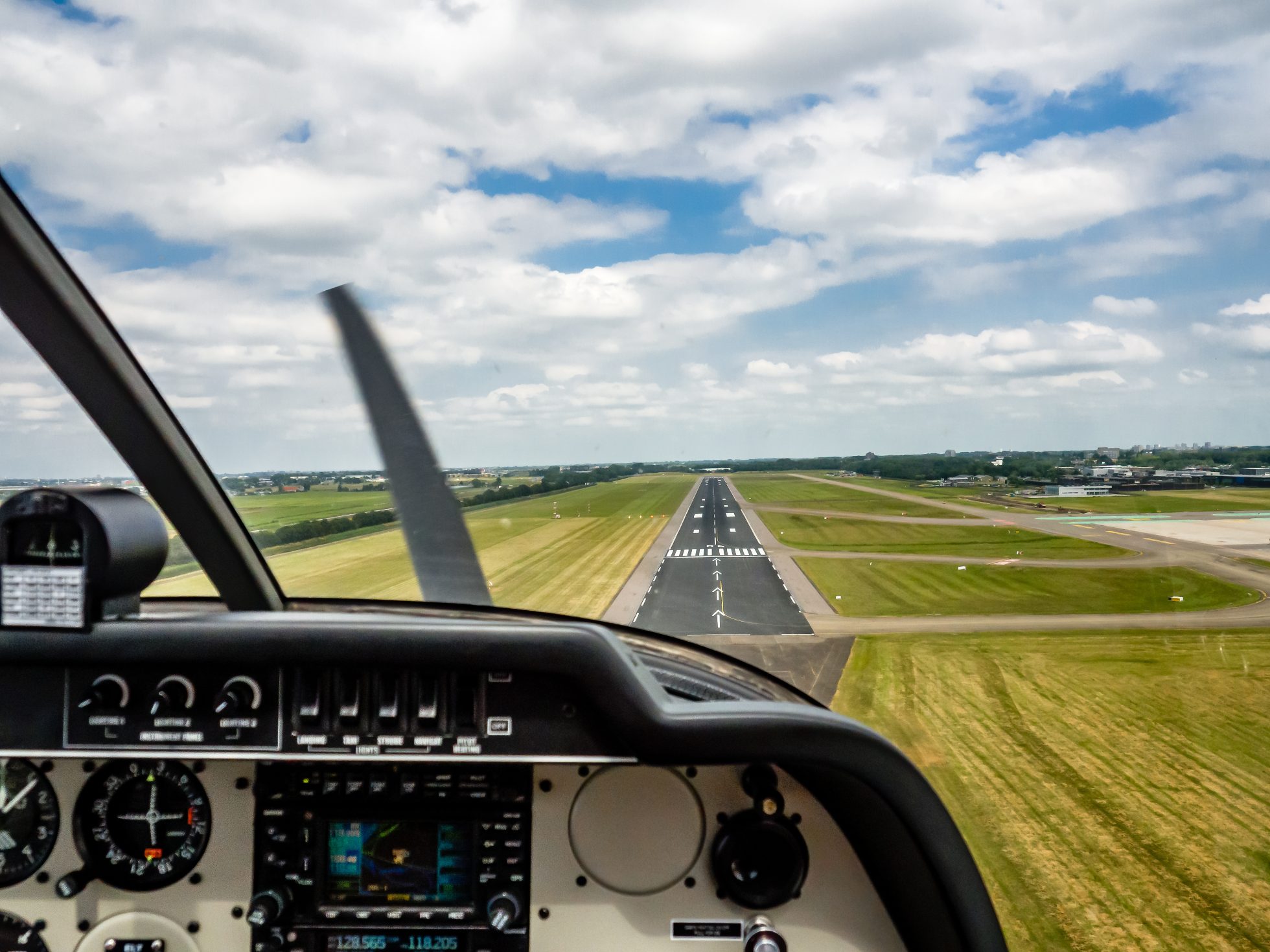 landing on a plane from a light aircraft