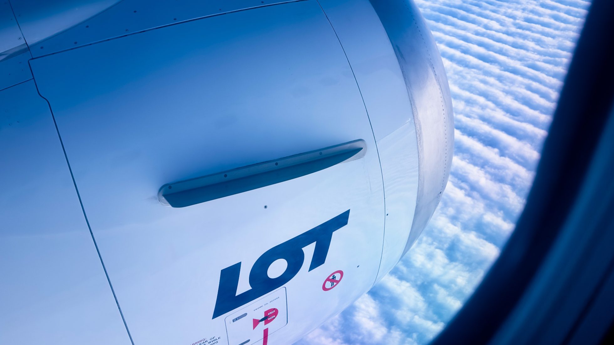 LOT Boeing 737-8 MAX aircraft engine.