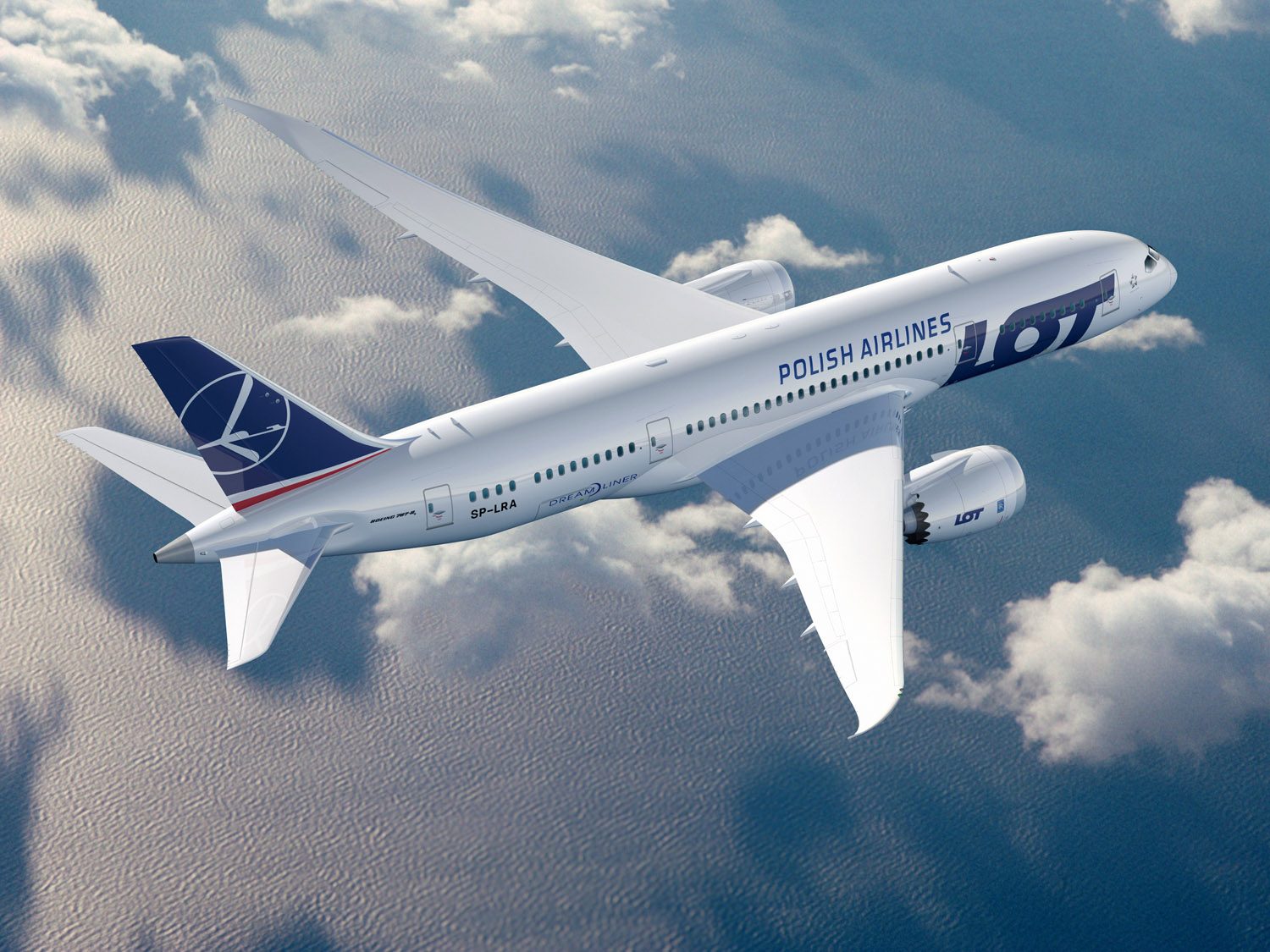 Boeing 787 Dreamliner against the sky