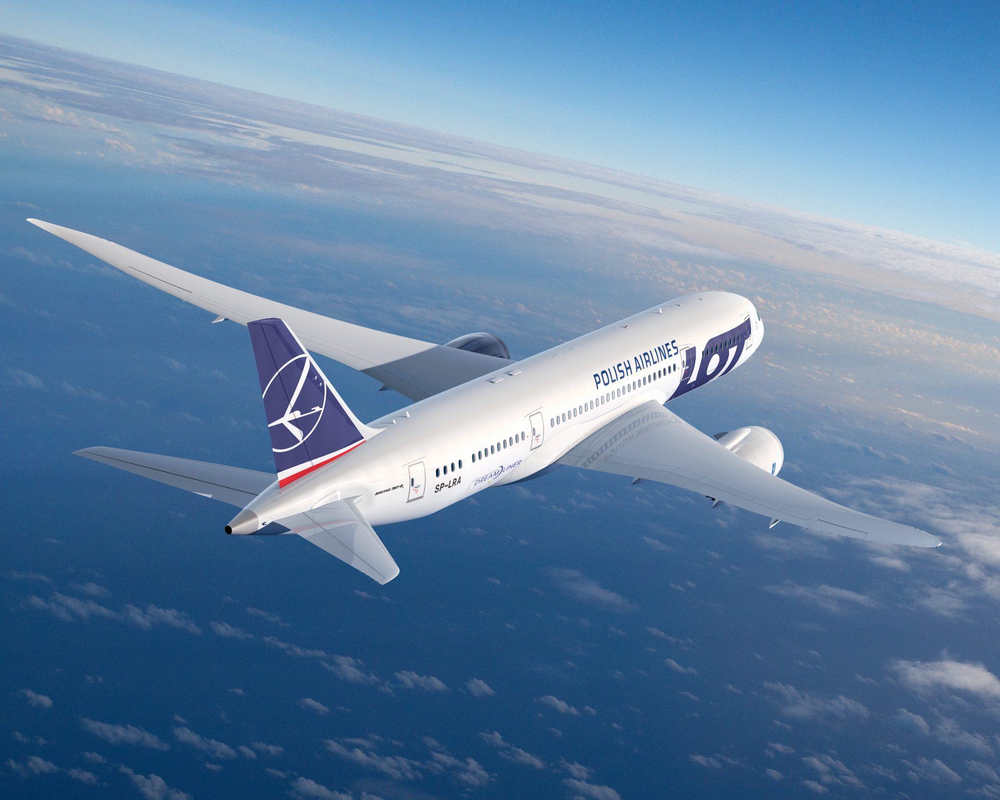 Boeing 787-8 Dreamliner against the sky