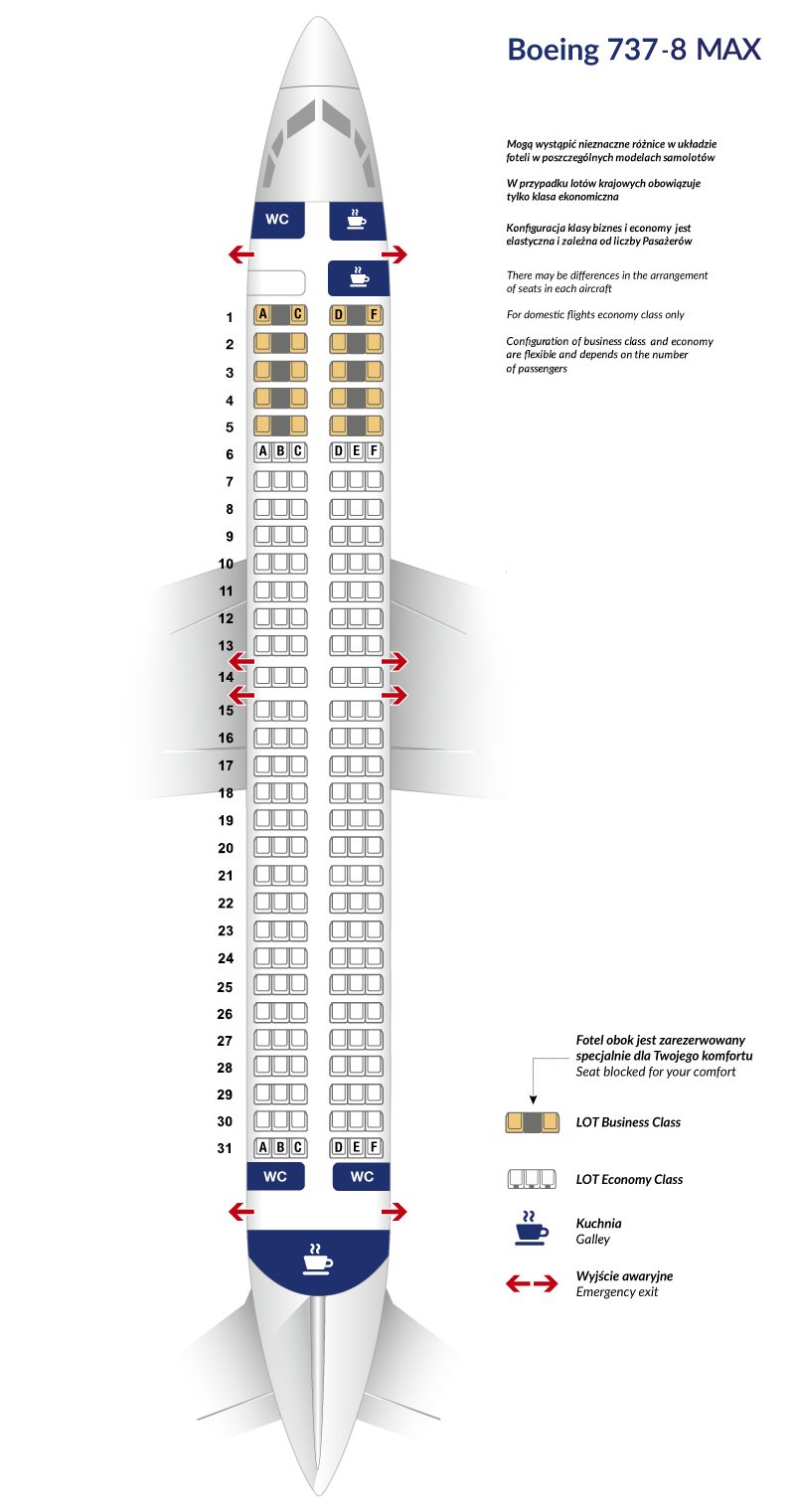 Расположение кресел в самолете боинг 737 800