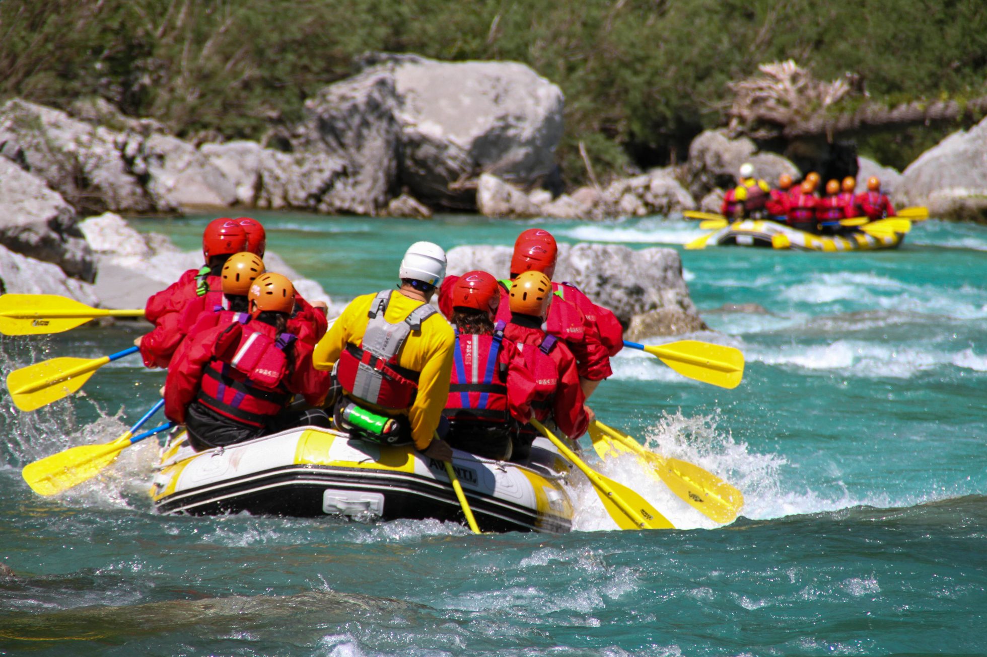 Rafting on the Soca River in Slovenia