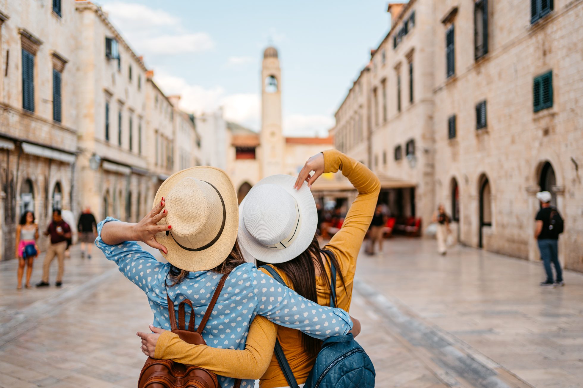 Two people exploring Dubrovnik
