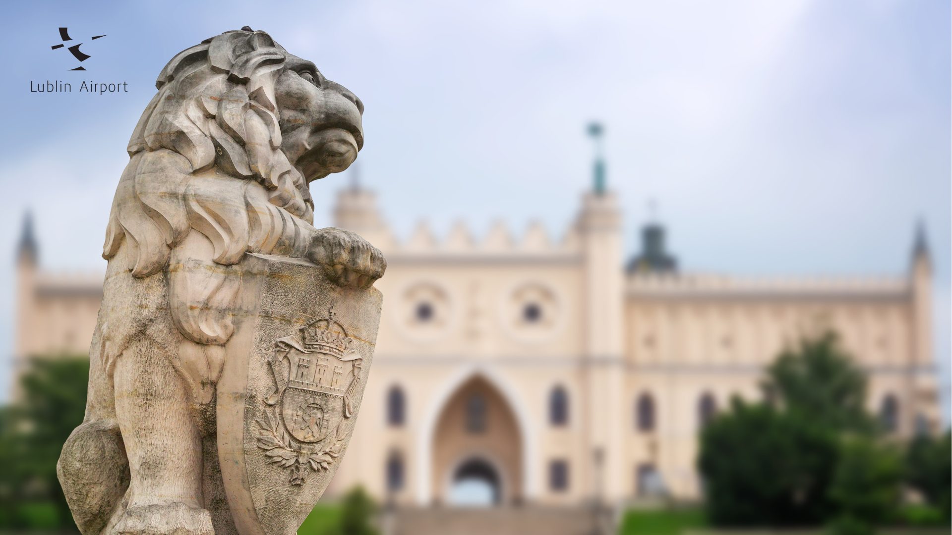 Pomnik Lwa przed zamkiem w Lublinie