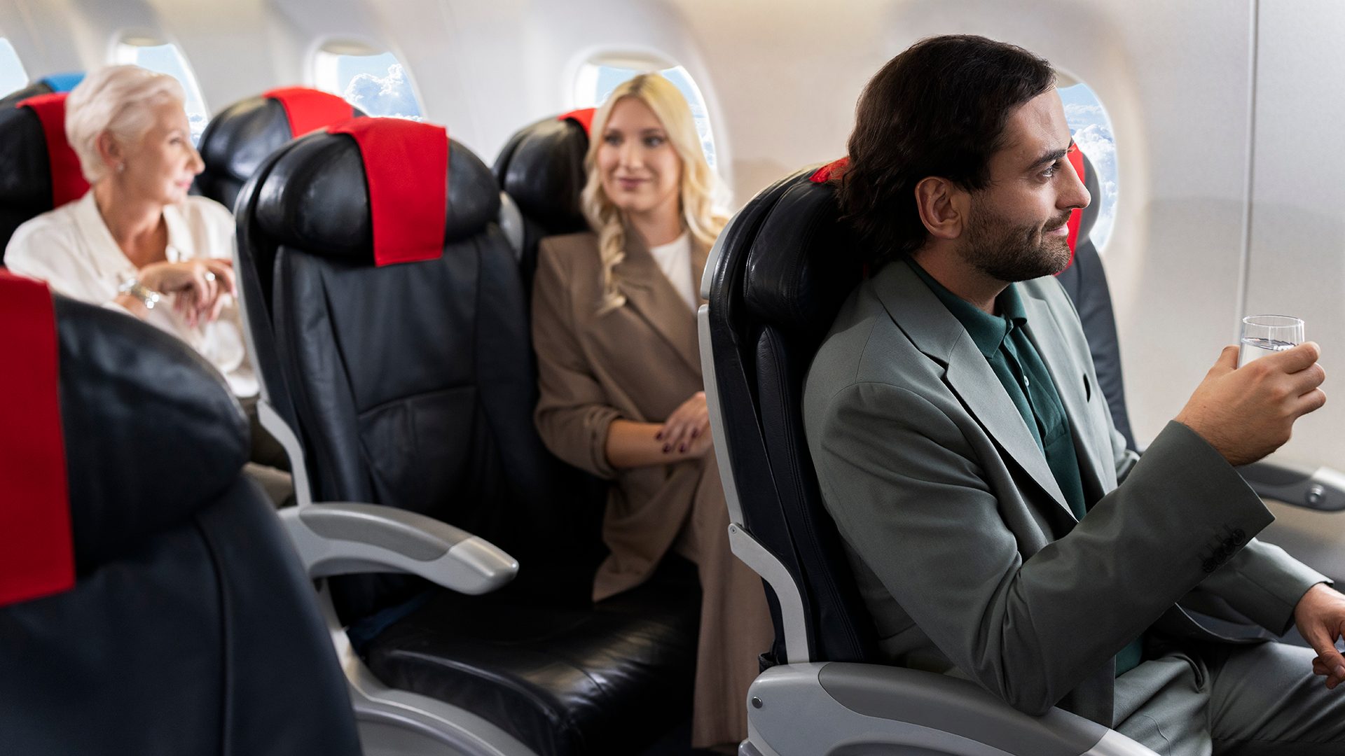 Passengers on board Embraer